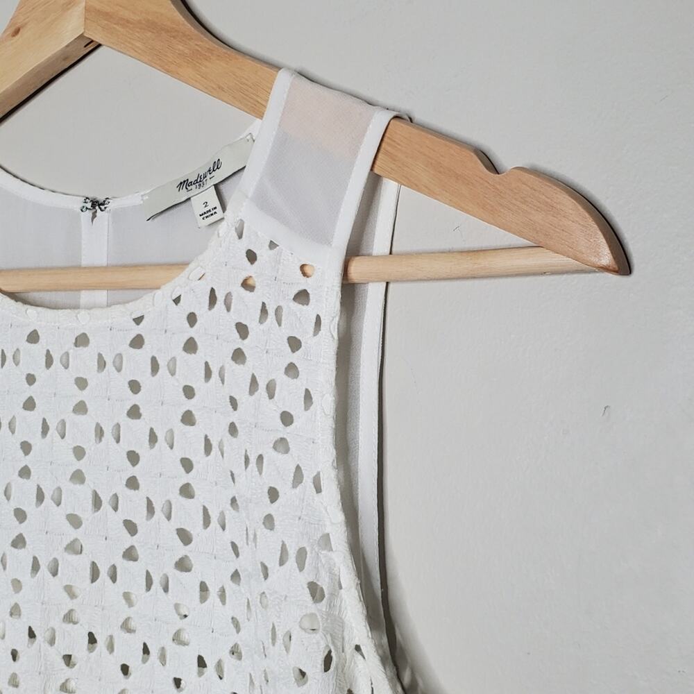 MADEWELL | White Eyelet Cutouts Tank | 2 - Picture 3 of 4